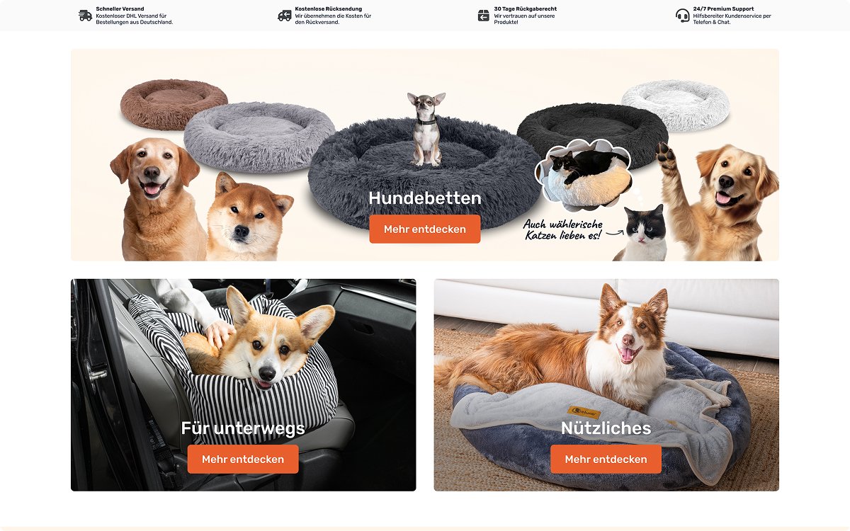 Belune website screen 2