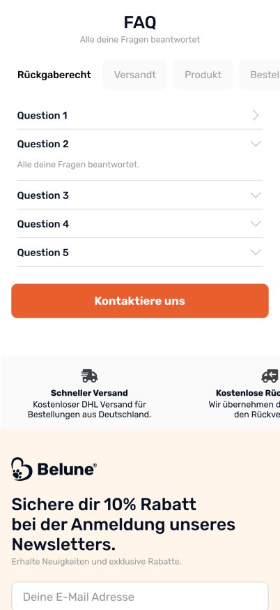 Belune mobile screen 10