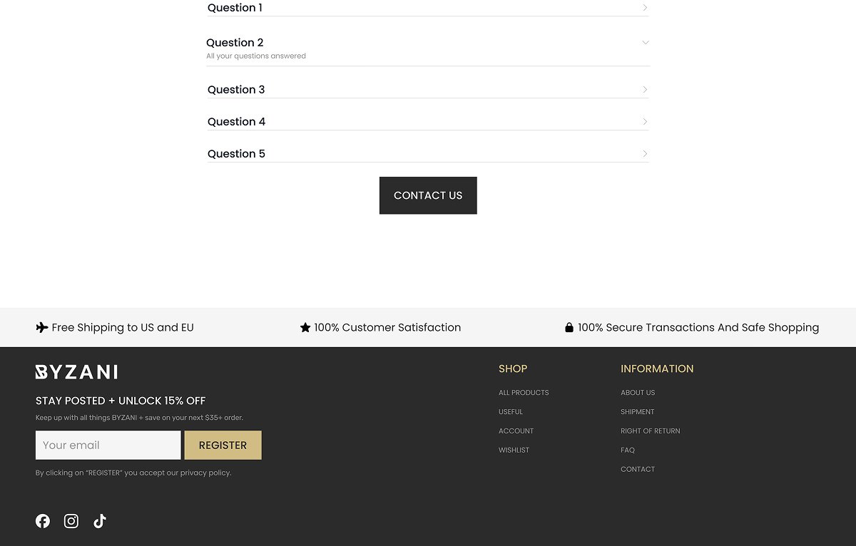 Byzani website screen 7
