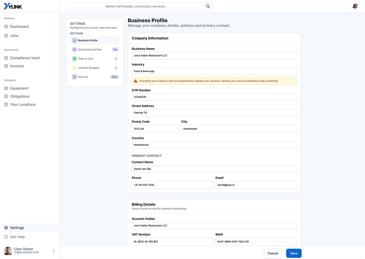 YLink app screen 38