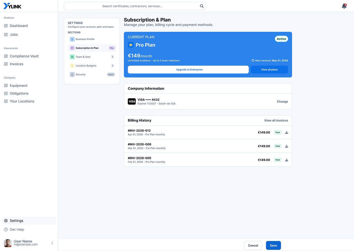 YLink app screen 39