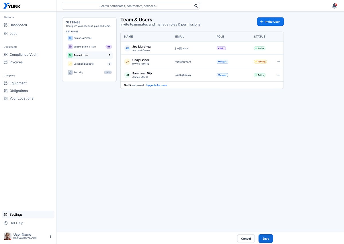 YLink app screen 40