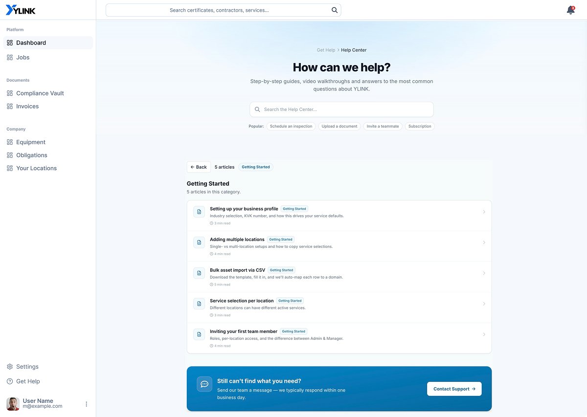 YLink app screen 46